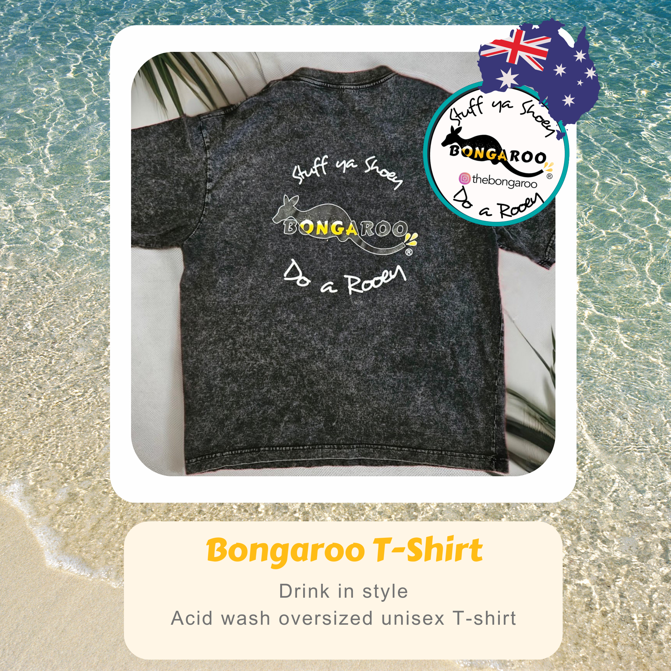 T-Shirt - Acid Wash Oversized - The Bongaroo